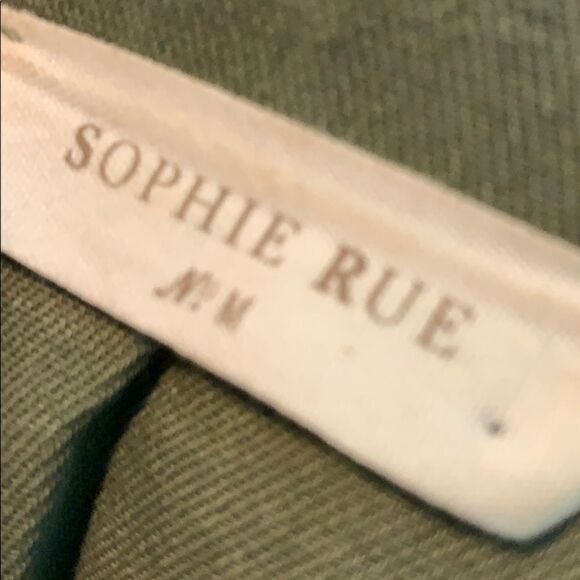 Green crop army style jacket Med worn once - Picture 6 of 8